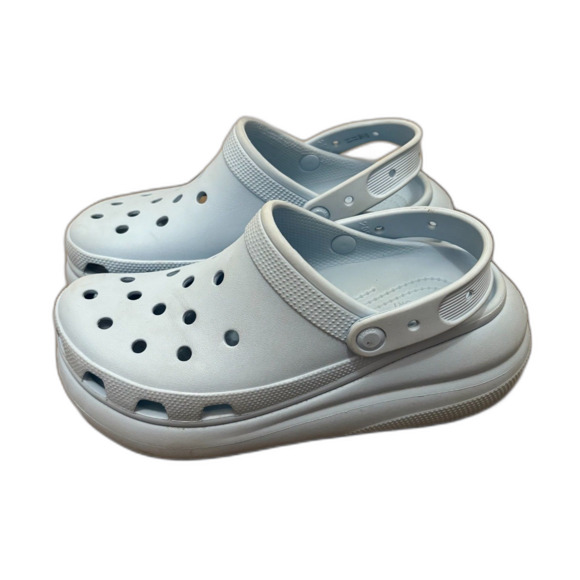 Crocs Classic Crush Clogs Chunky Platform Baby Blue Calcite Womens Size 10 - Picture 3 of 7